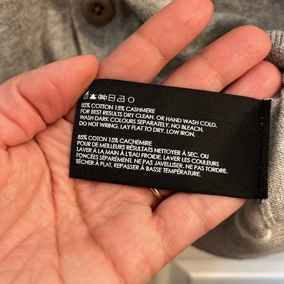 Club Monaco Vest soft lightweight men’s M gray stripes cotton cashmere - Picture 4 of 6